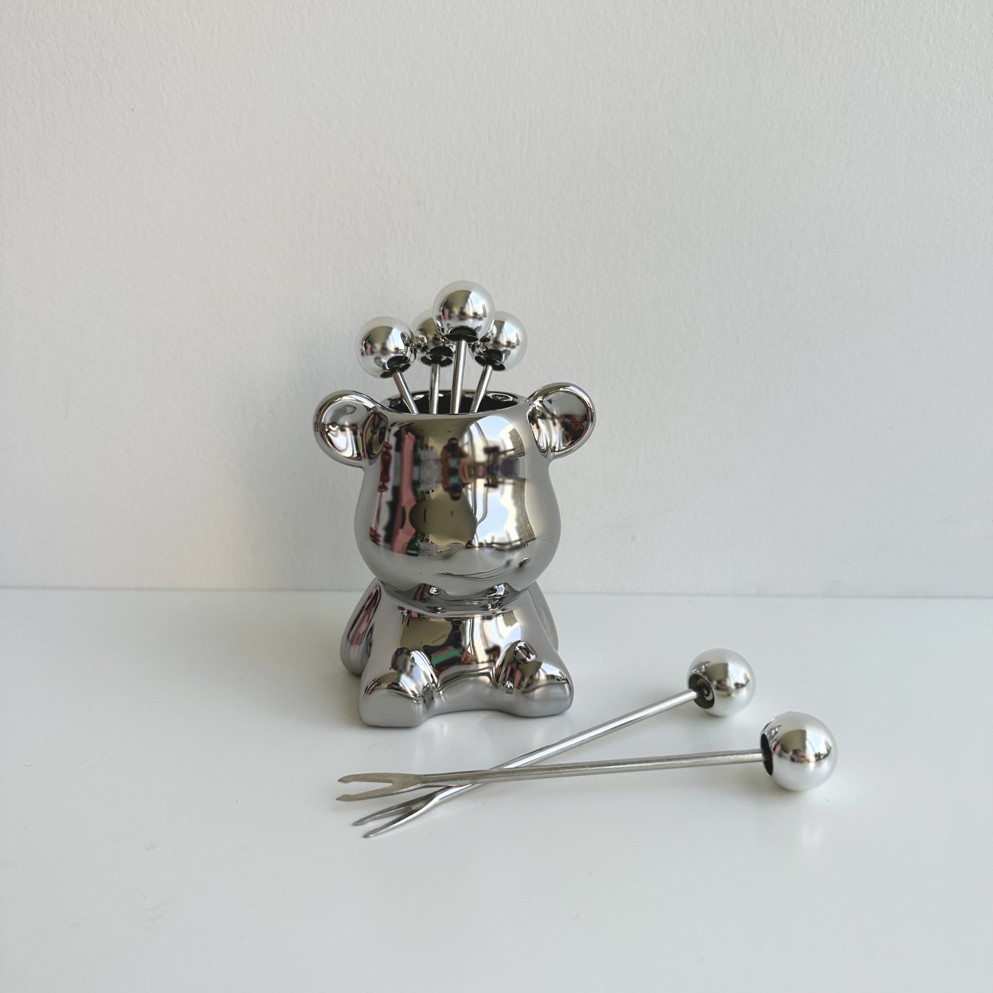 chrome bear fruit fork set