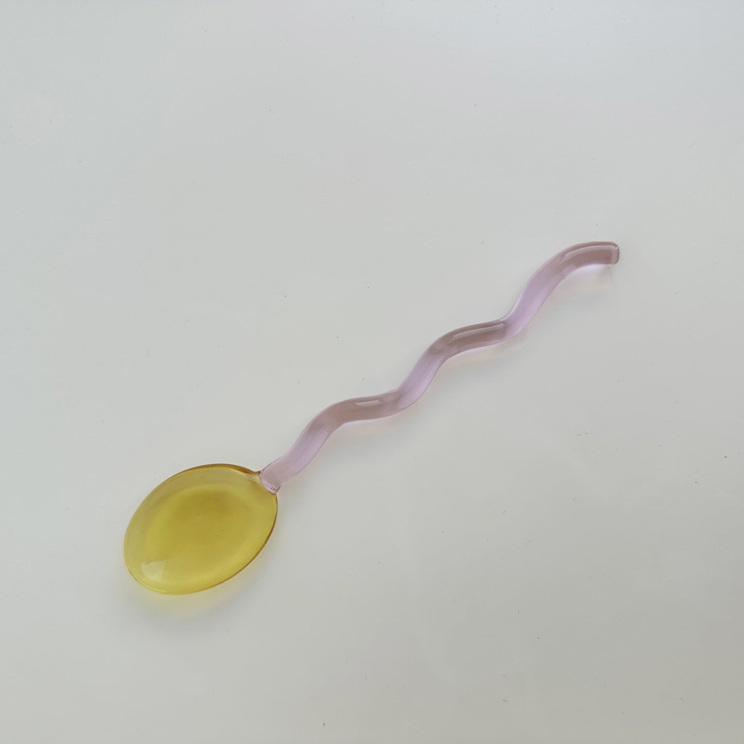wavy glass spoon