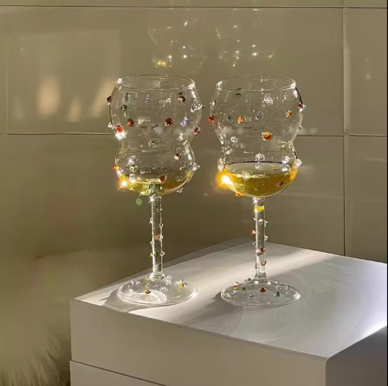 jewel stem glass