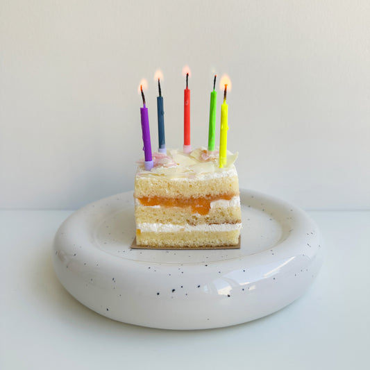 colored flame cake candles