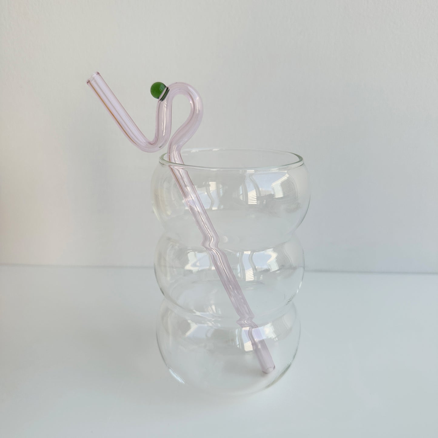 twisty glass straw