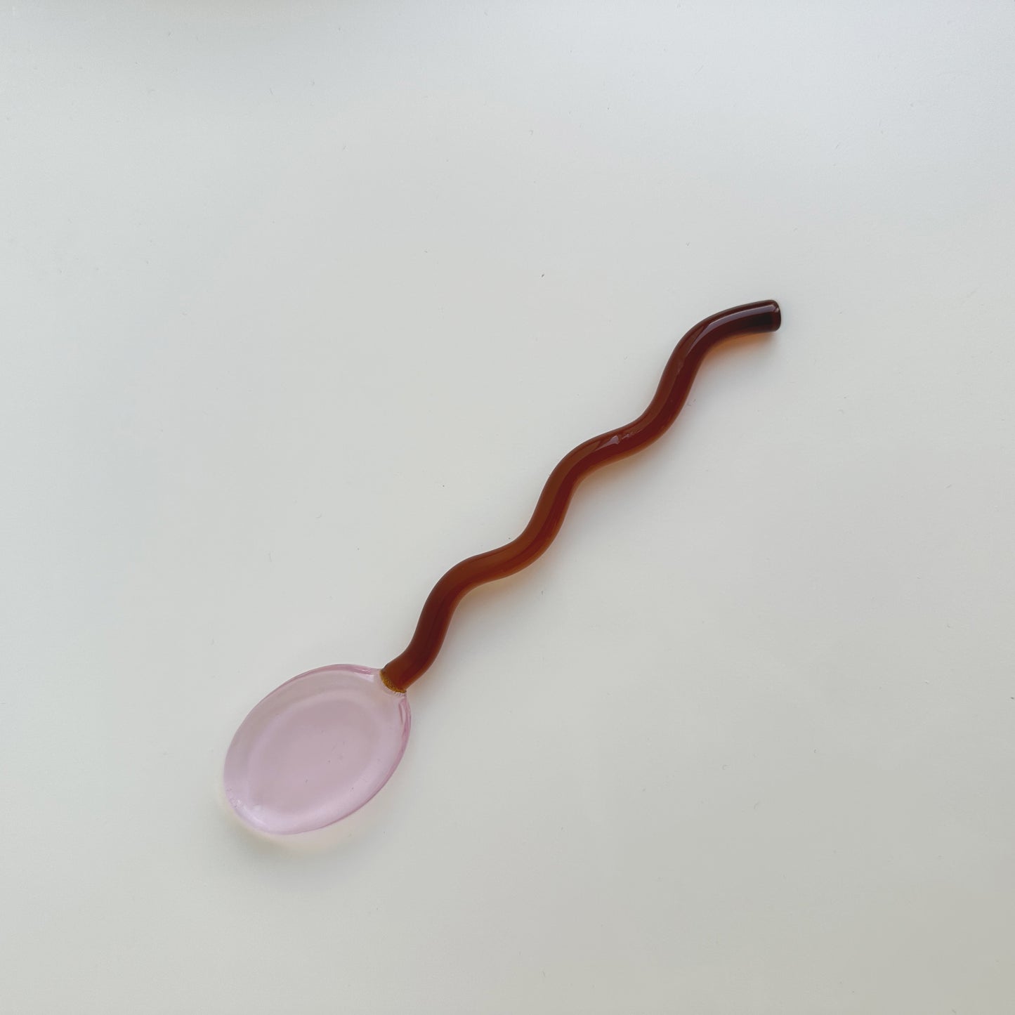 wavy glass spoon