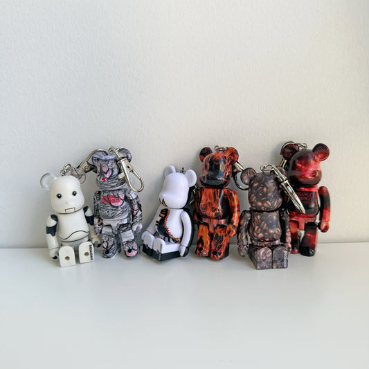 upcycled bearbrick keychains