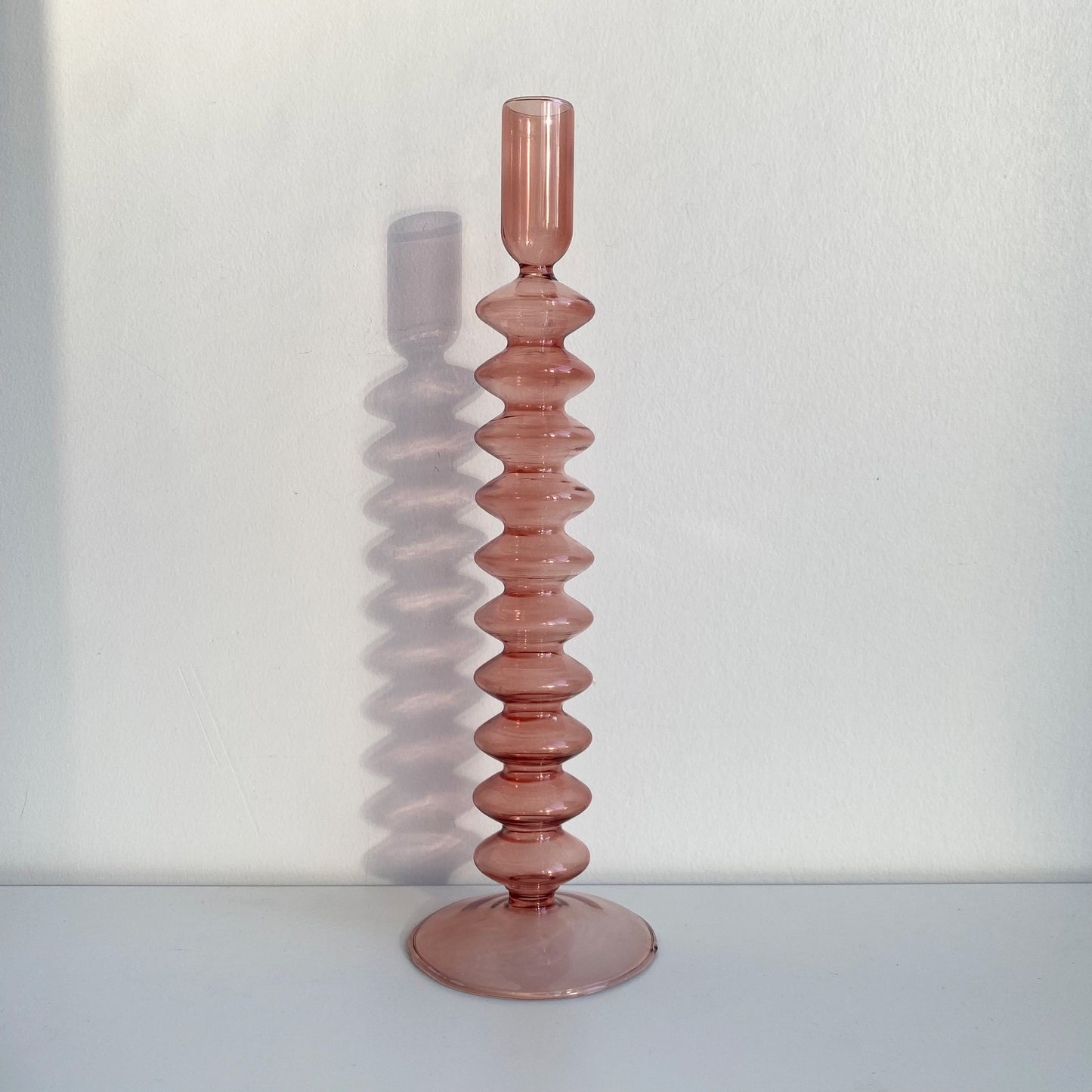 unique candlestick holder in rose 