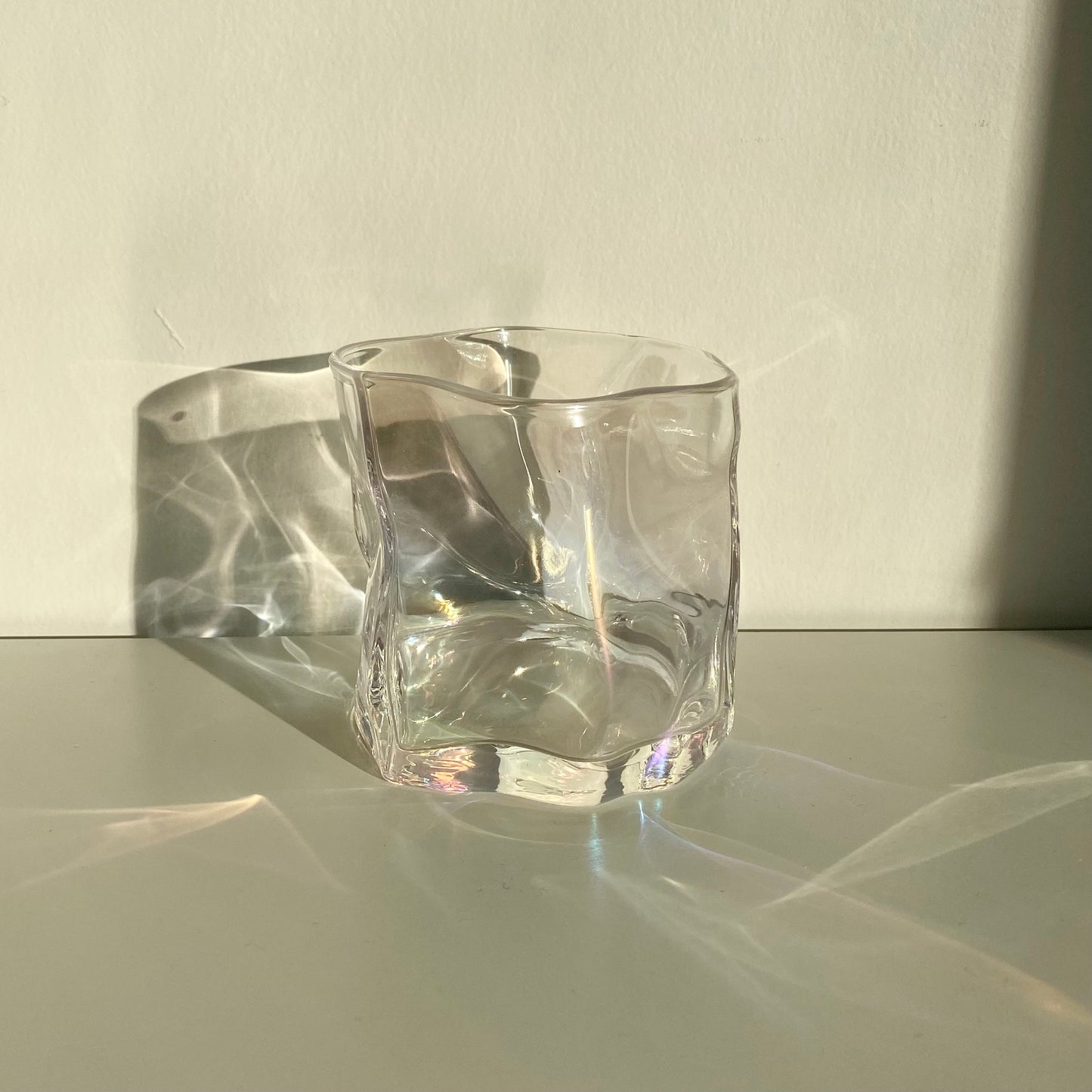 Iridescent Irregular Drinking Glass 