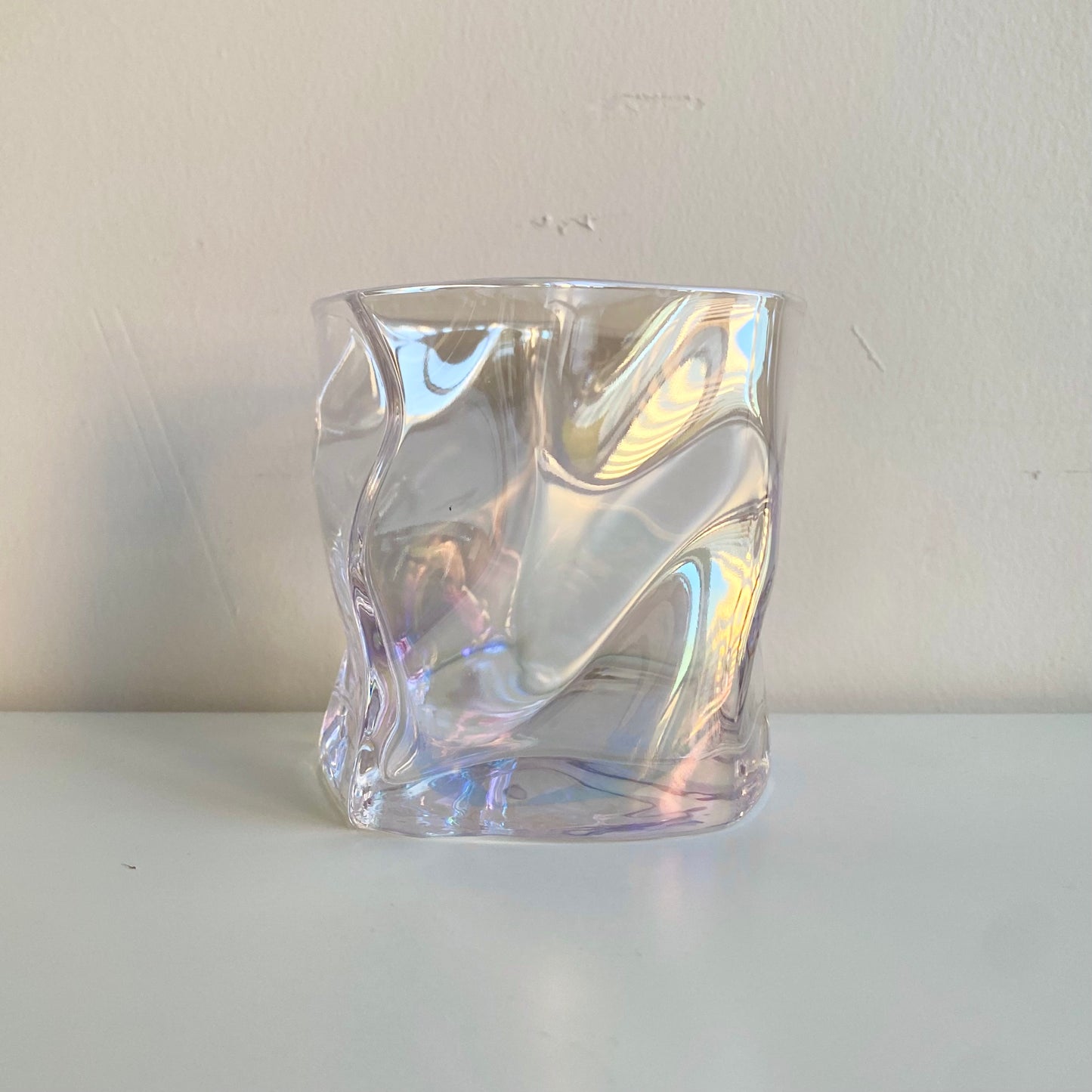 Iridescent Irregular Drinking Glass 