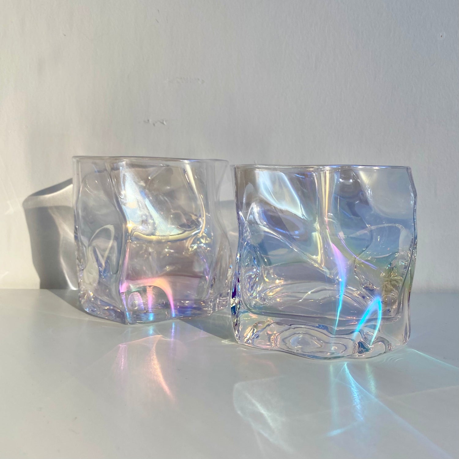 Iridescent Irregular Drinking Glass 