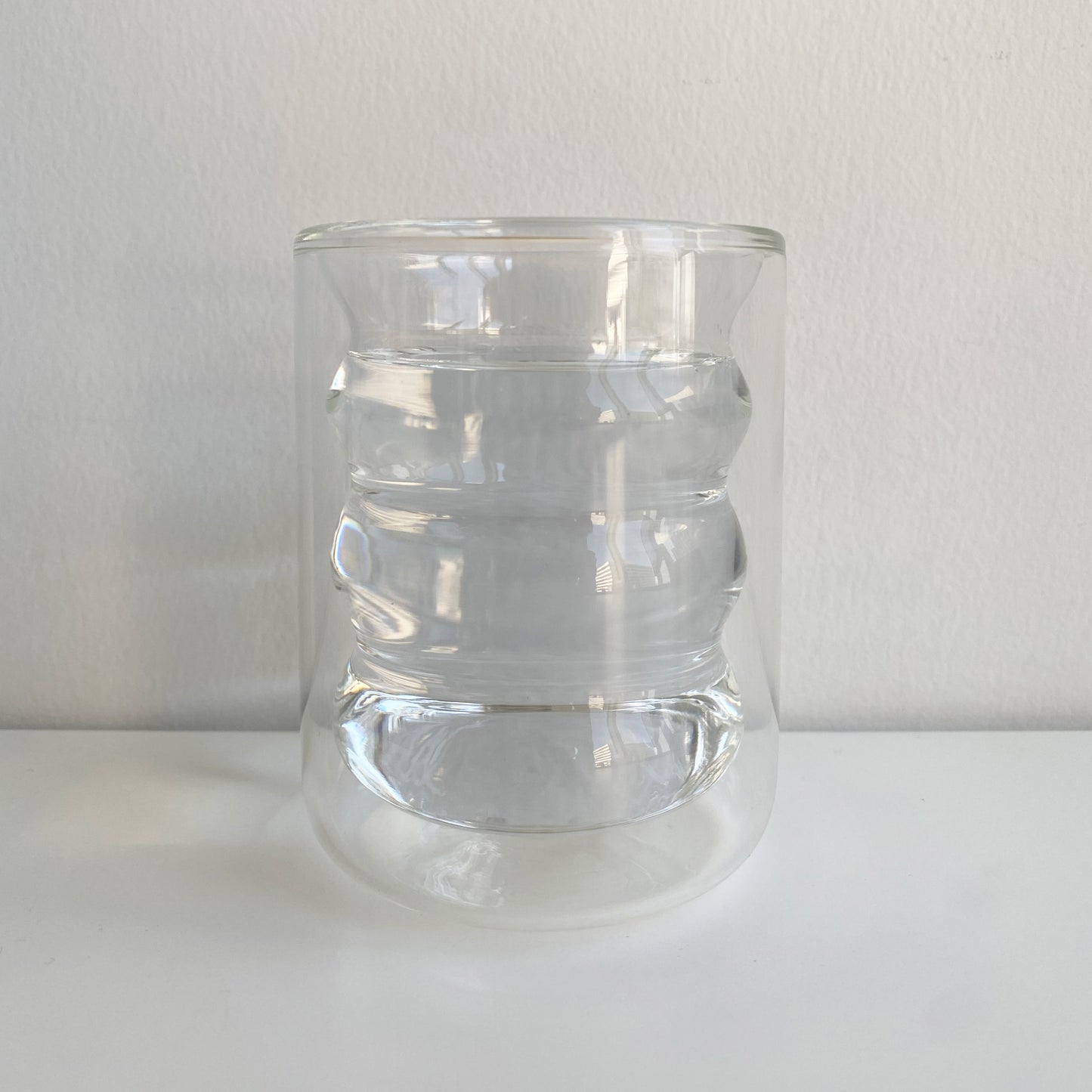 double walled bubble glass in clear