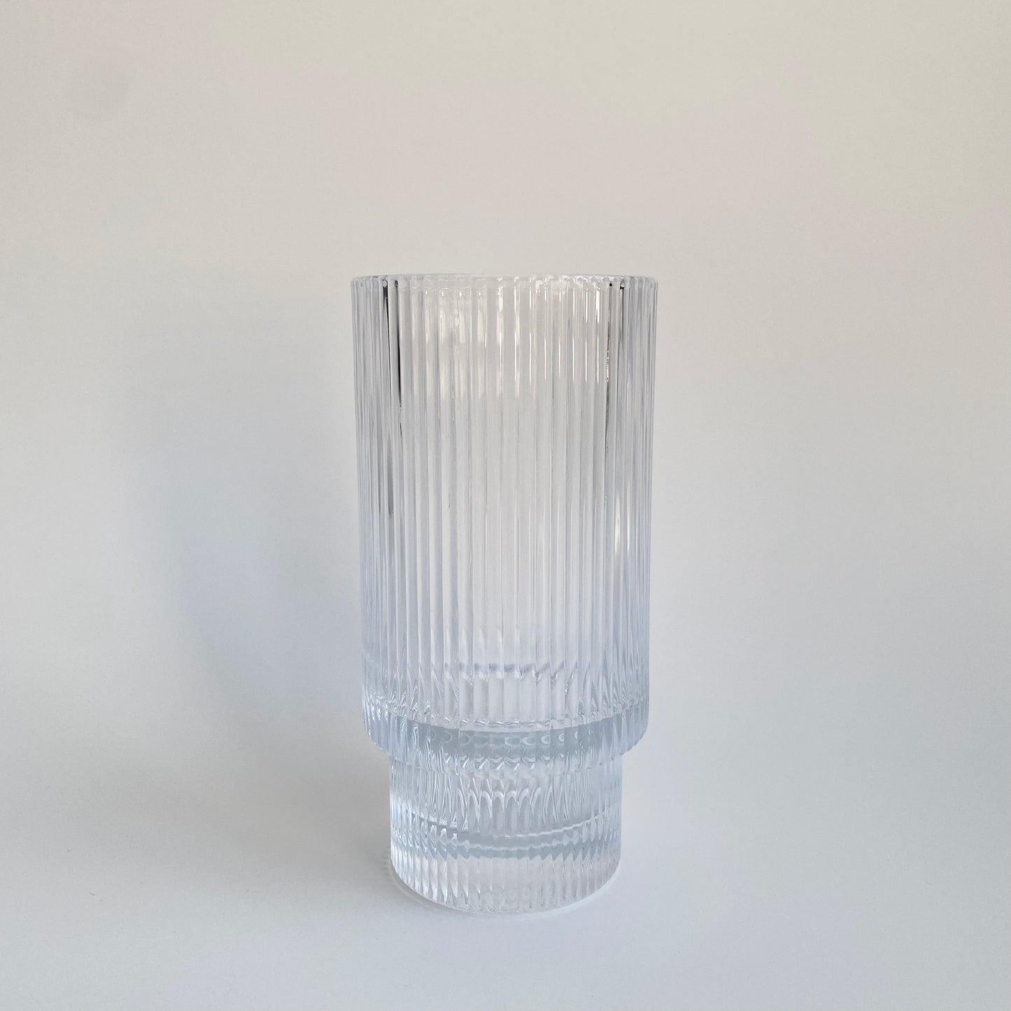 tall cylinder fluted glass
