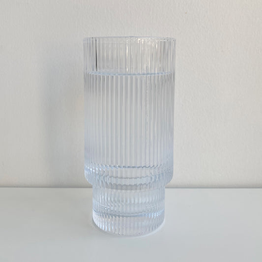 tall cylinder fluted glass
